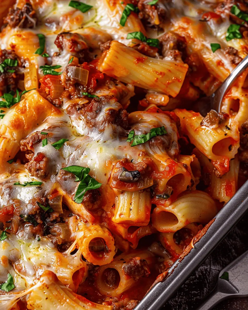 Baked Rigatoni with Meat Sauce: Indulgent Comfort Food Delight