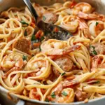 Creamy Shrimp and Sausage Pasta