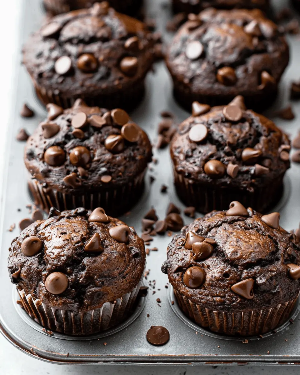 Double Chocolate Chip Muffins – Indulgent Bakery Style Bliss