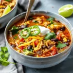 High Protein Chicken Taco Soup