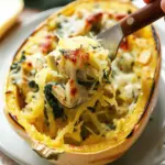 Keto Spinach Artichoke Spaghetti Squash