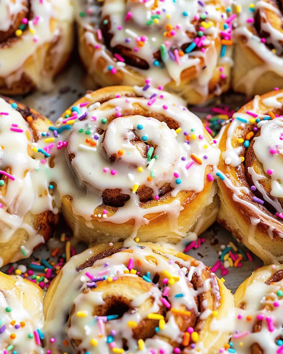 Overnight Funfetti Cinnamon Rolls – Easy, Sweet, and Colorful Treats