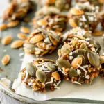 Pumpkin seed and coconut clusters - vegan, gluten-free and low histamine snack or sweet treat.