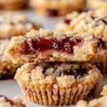Raspberry Jam Cookies with Shortbread Crumble (Muffin-Tin, No-Chill)