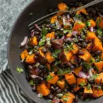 Roasted Sweet Potato Black Bean Salad (Healthy)