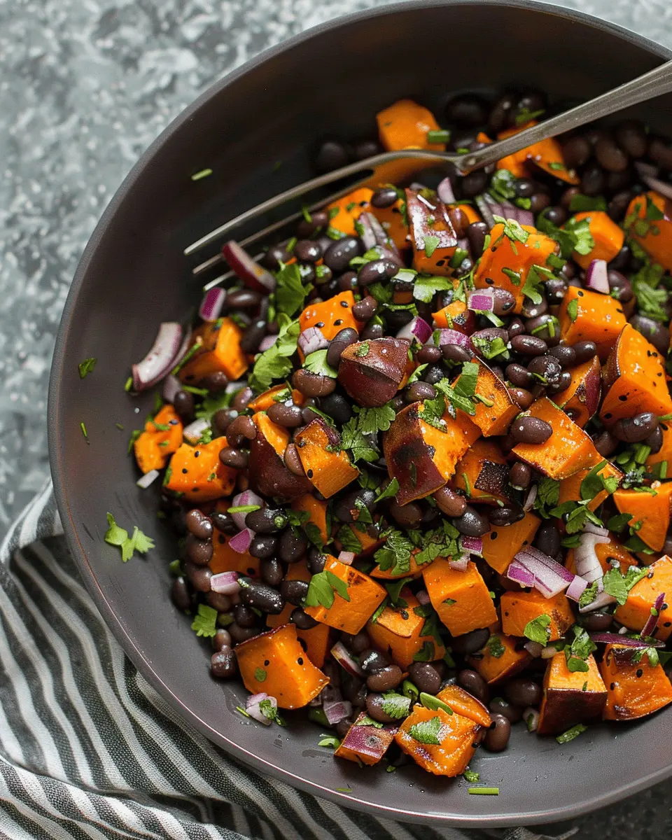 Roasted Sweet Potato Black Bean Salad: Healthy and Hearty Delight