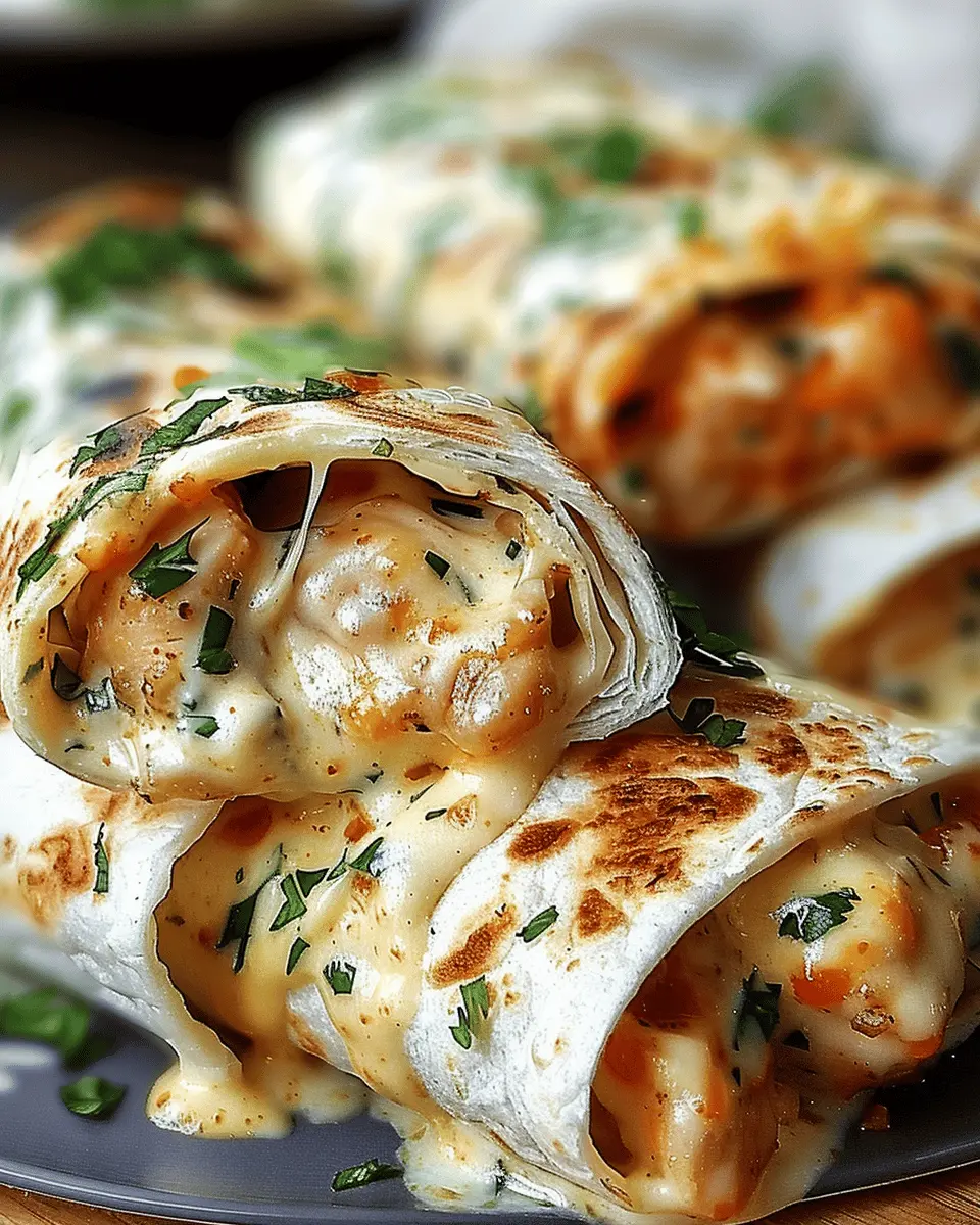 Ooey-Gooey Cheesy Garlic Chicken Wraps You’ll Love for Dinner