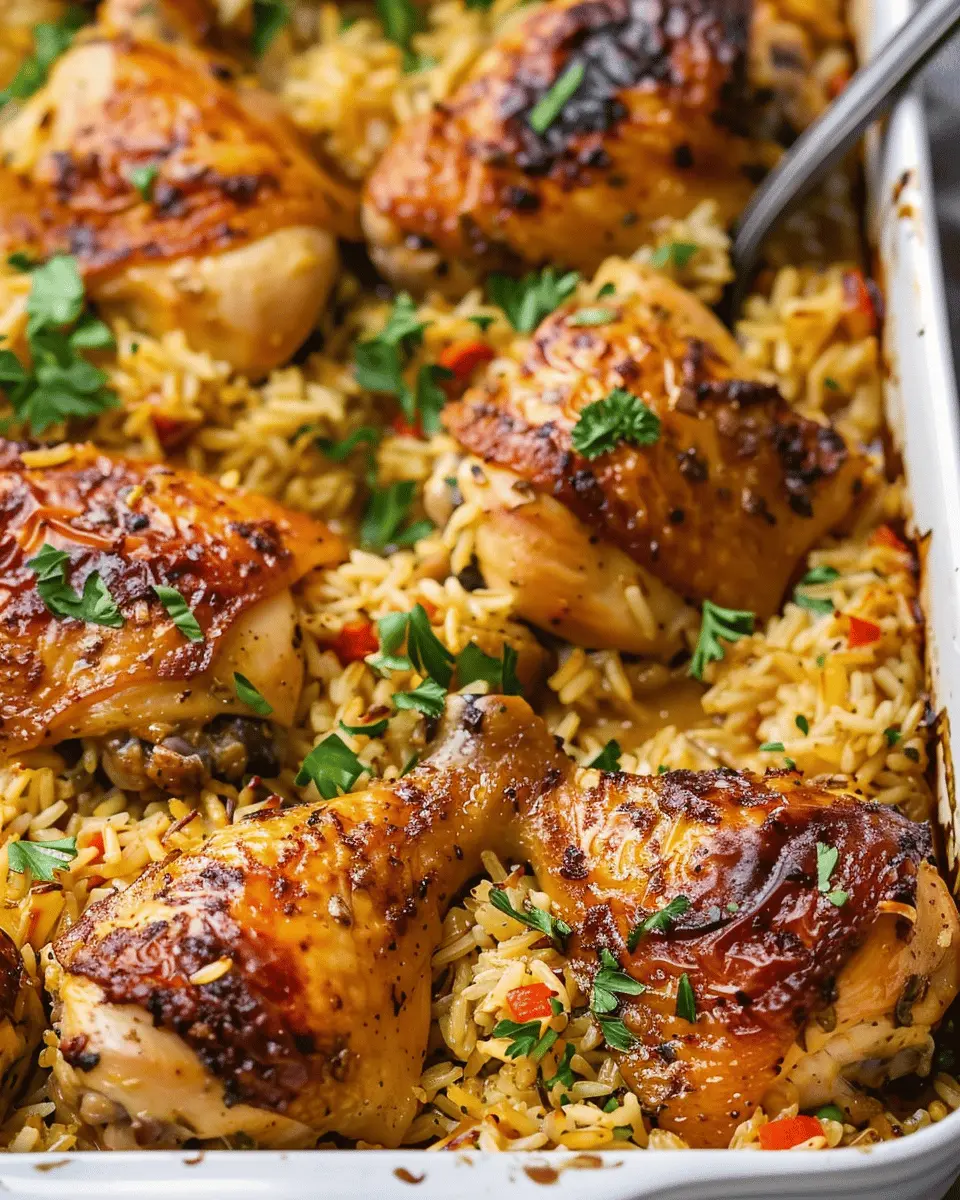 One-Pan Chicken and Rice Bake: Easy Comfort Food Delight