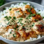 Creamy Creamy Smothered Chicken and Rice Recipe | Quick Chicken Dinner