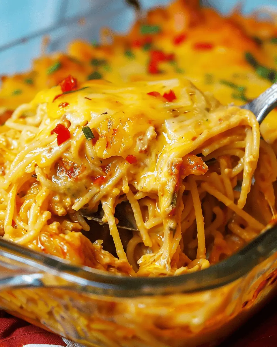 Irresistible Spicy Southern Chicken Spaghetti Casserole Delight