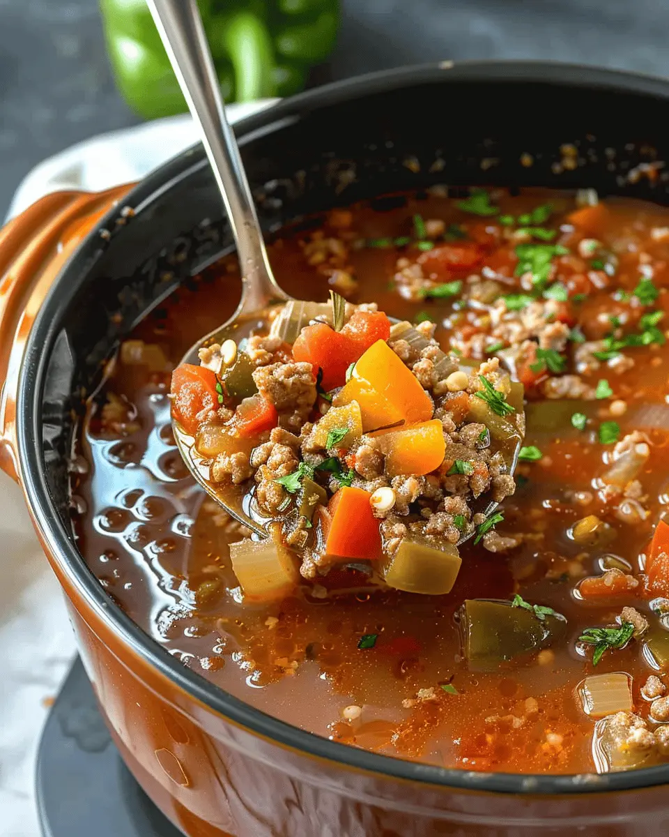 High Protein Stuffed Pepper Soup: A Hearty Turkey Bacon Delight