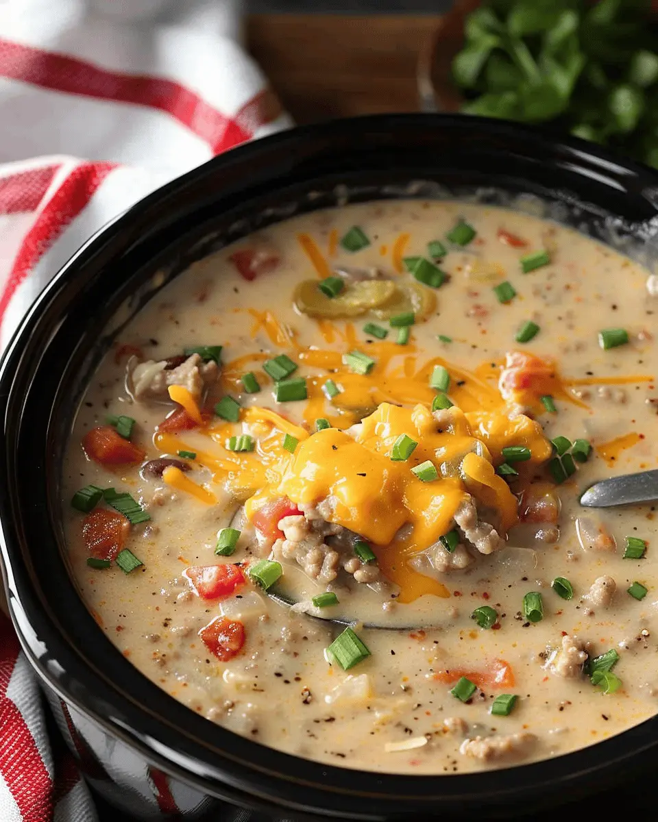 Easy Crockpot Cheeseburger Soup: A Cozy Comfort Food Delight