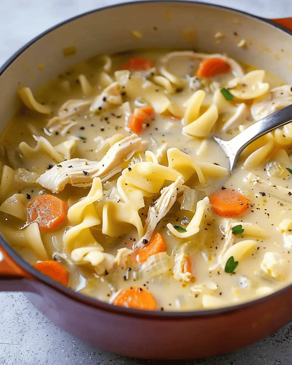 Easy Creamy Chicken Noodle Soup Your Family Will Love