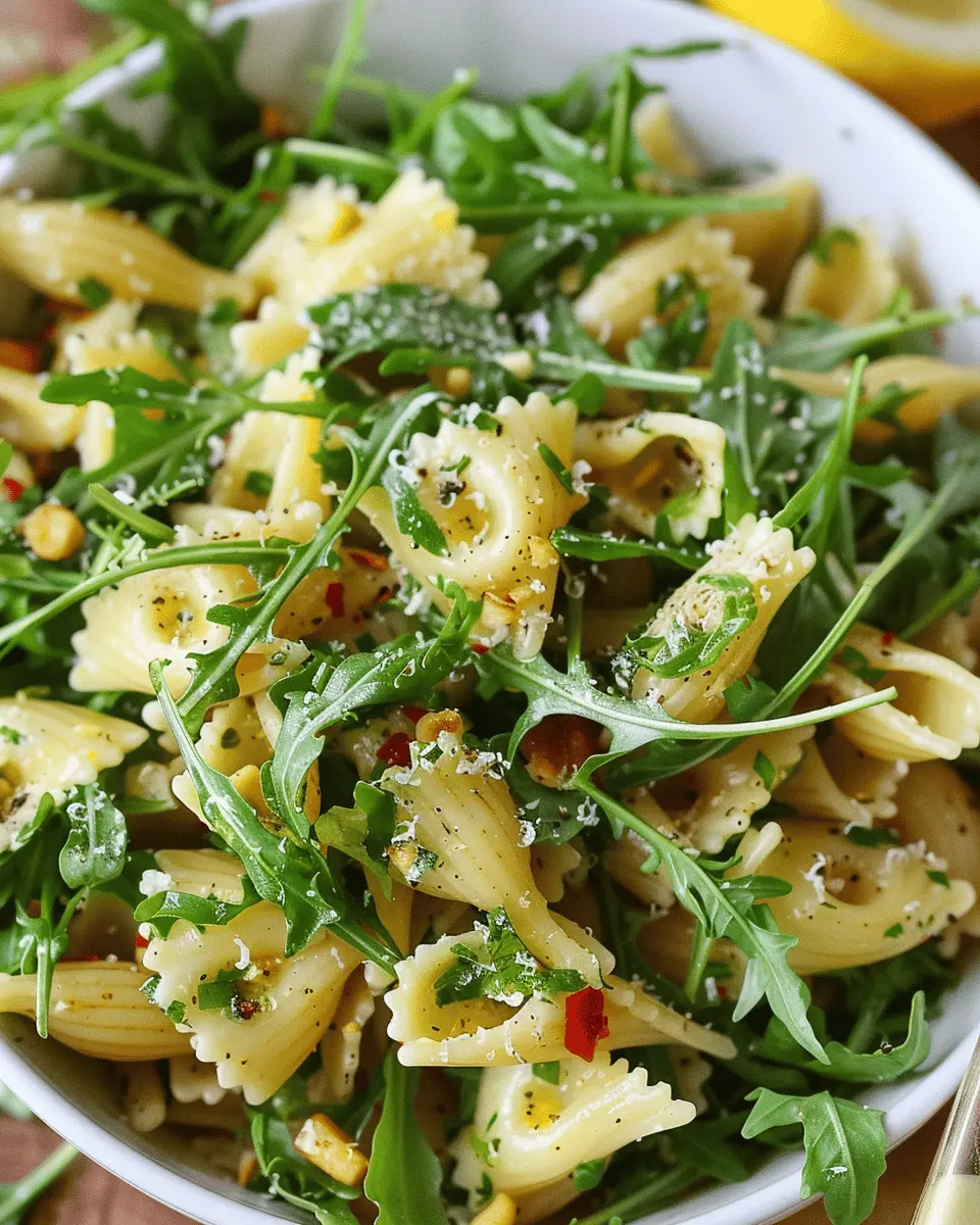 Bright and Zesty Lemon Arugula Pasta Salad: The Best Refreshing Dish