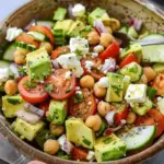 Chickpea Feta Avocado Salad