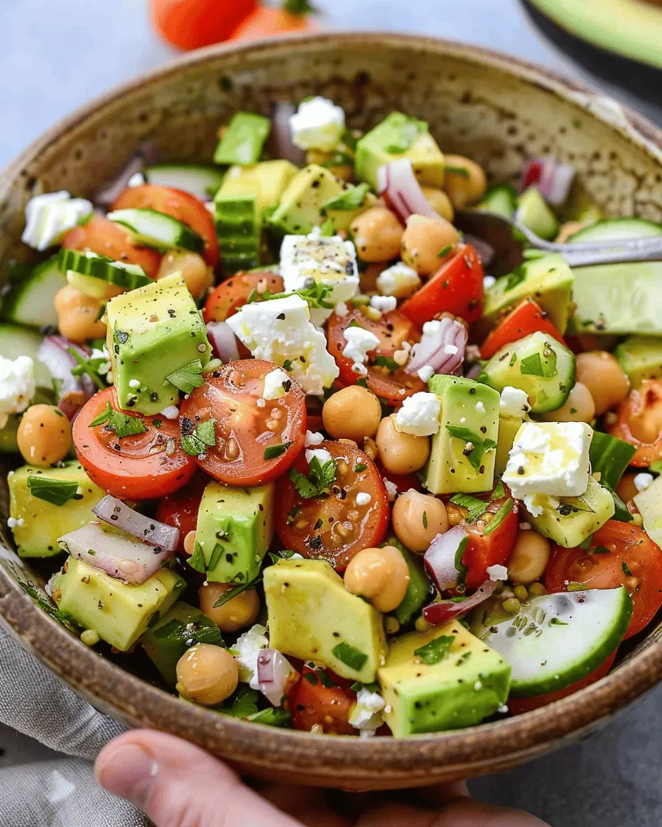 Chickpea Feta Avocado Salad: Easy, Fresh, and Flavorful Delight
