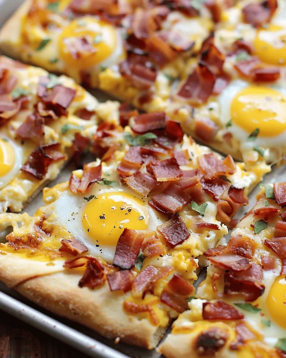 Breakfast pizza: Easy and Indulgent Turkey Bacon Delight
