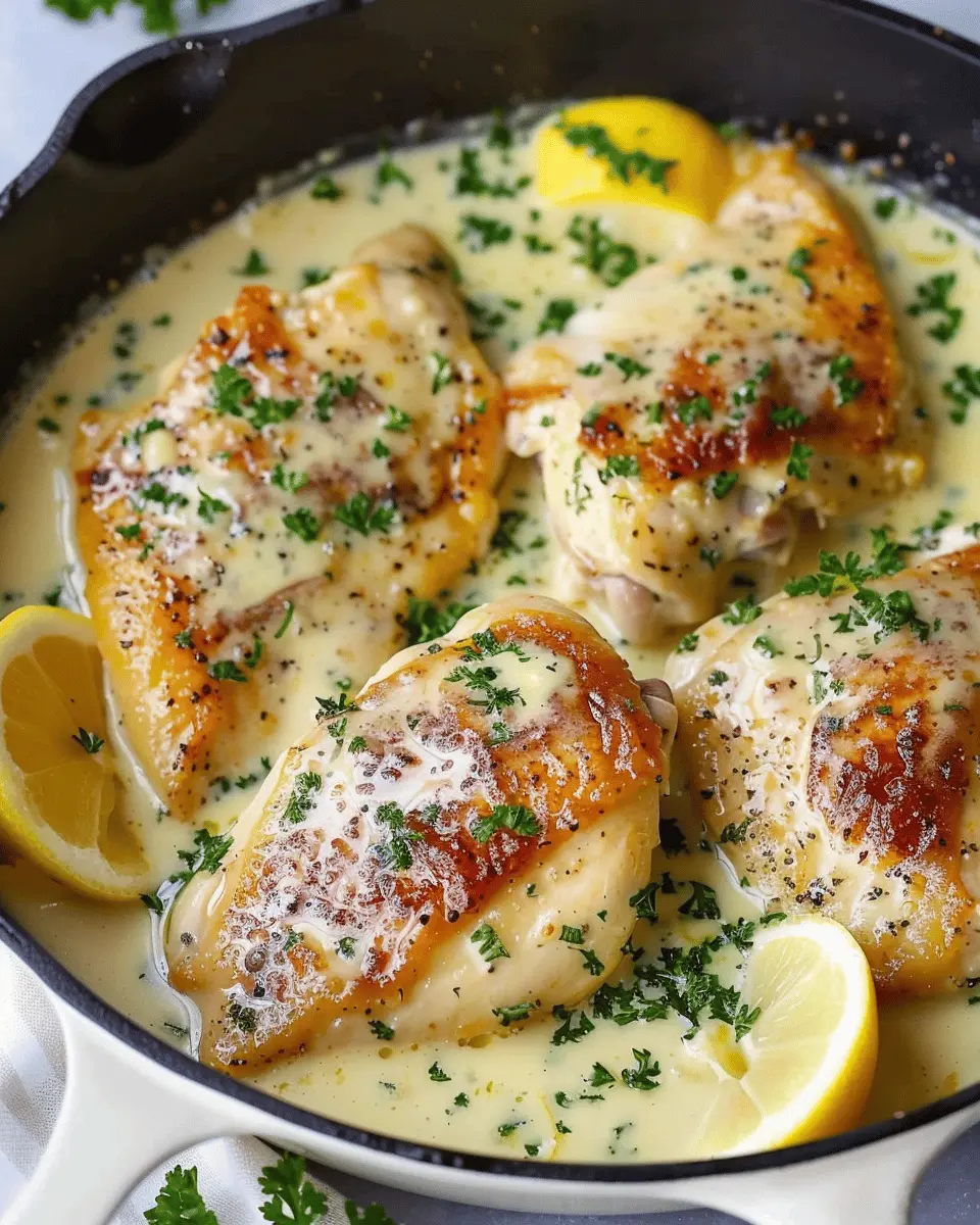 Easy Creamy Lemon Chicken Recipe – A Comforting Family Delight