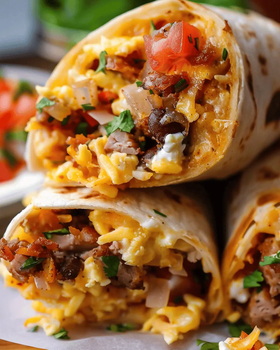 Savory Breakfast Burrito: A Delicious Twist with Turkey Bacon and Chicken Ham