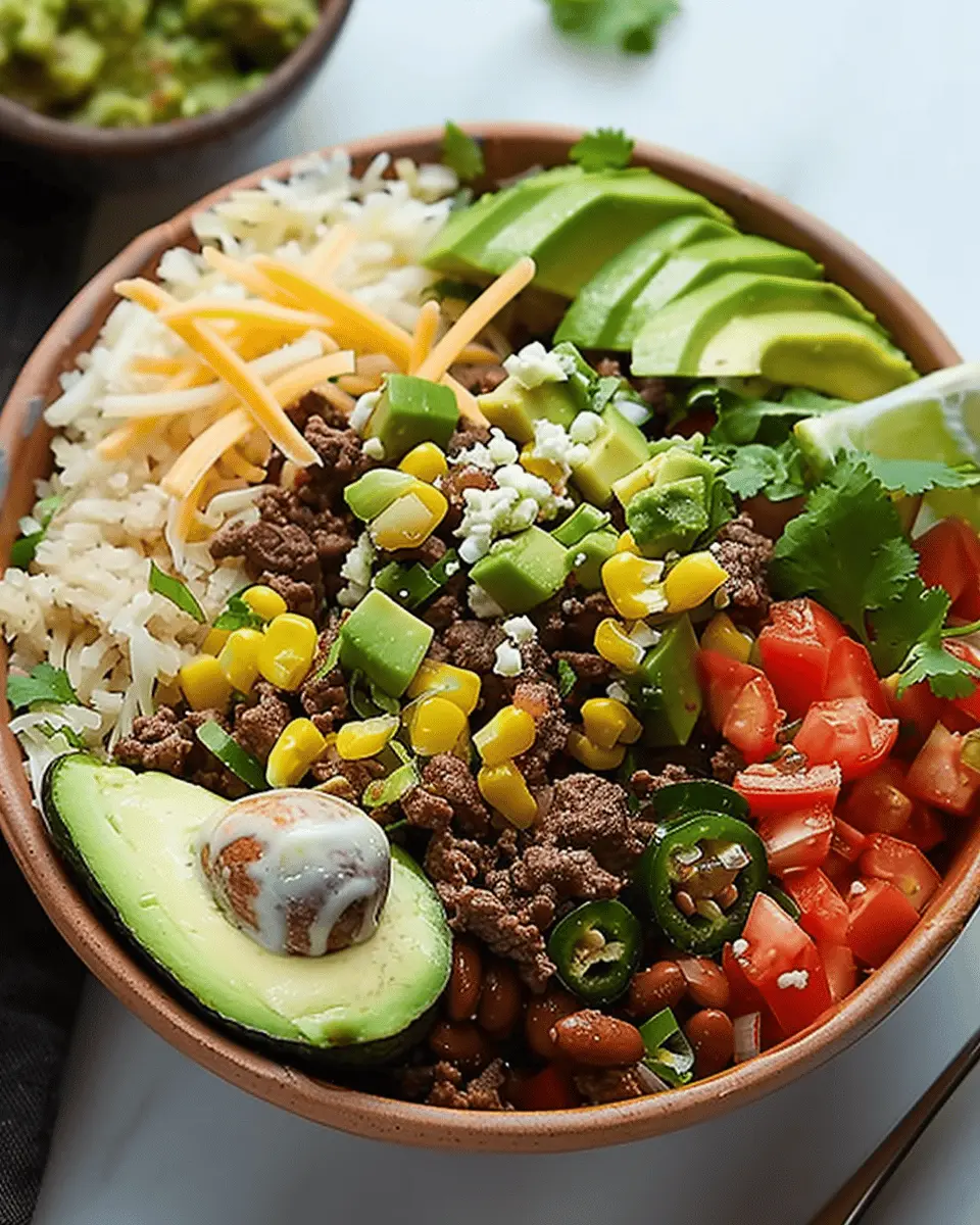 Beef and Avocado Burrito Bowl: Easy Flavorful Comfort Food