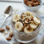 Chia Pudding with Almond Butter and Bananas