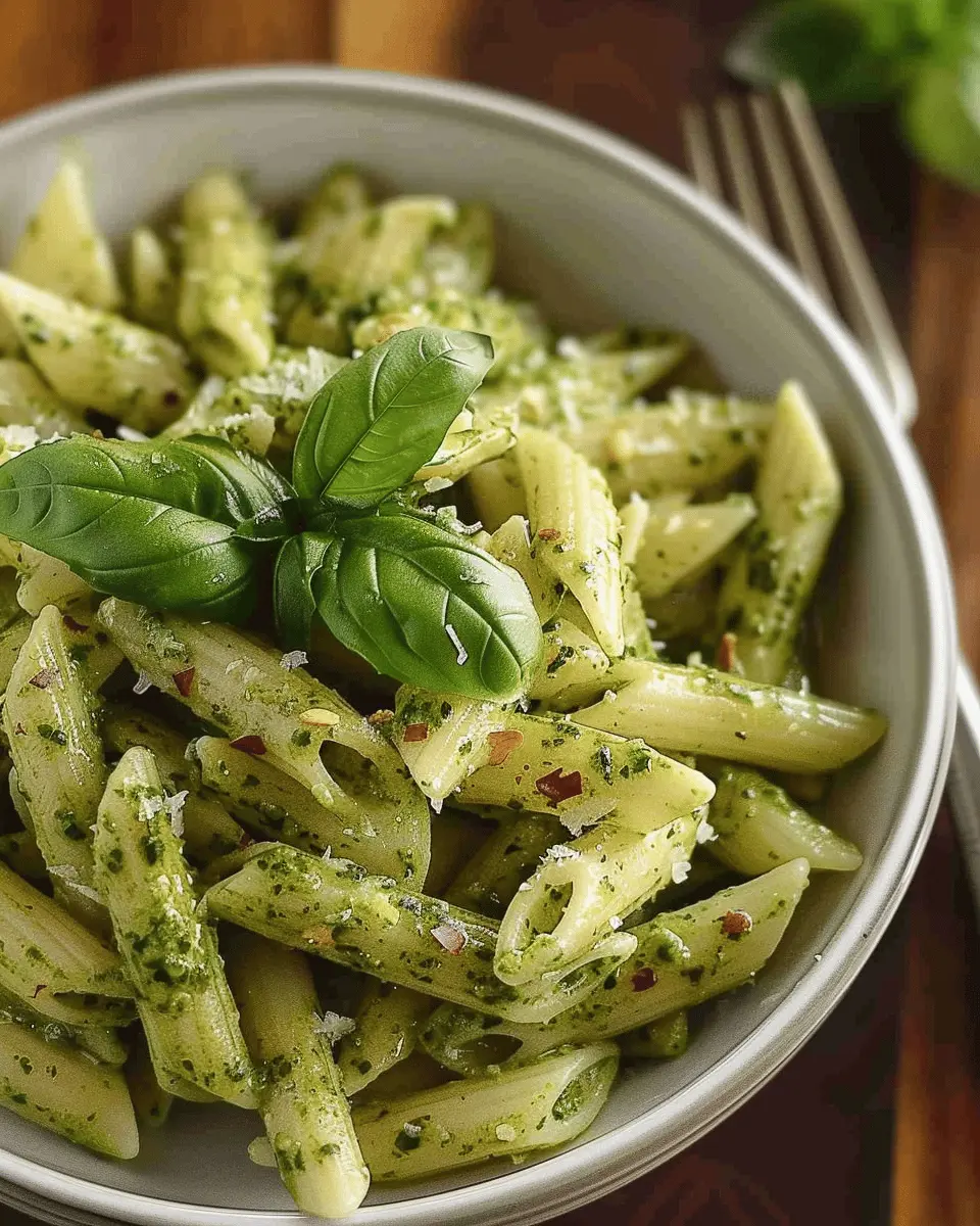 Pesto Penne Pasta Dish: A Delicious Twist with Turkey Bacon