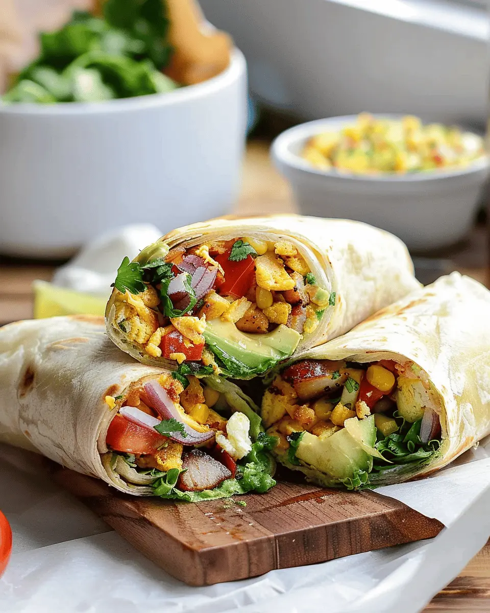 Breakfast Burrito Delight: Easy Turkey Bacon and Chicken Ham Wraps