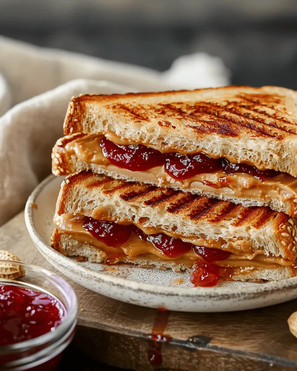 Grilled Peanut Butter and Jelly Sandwich