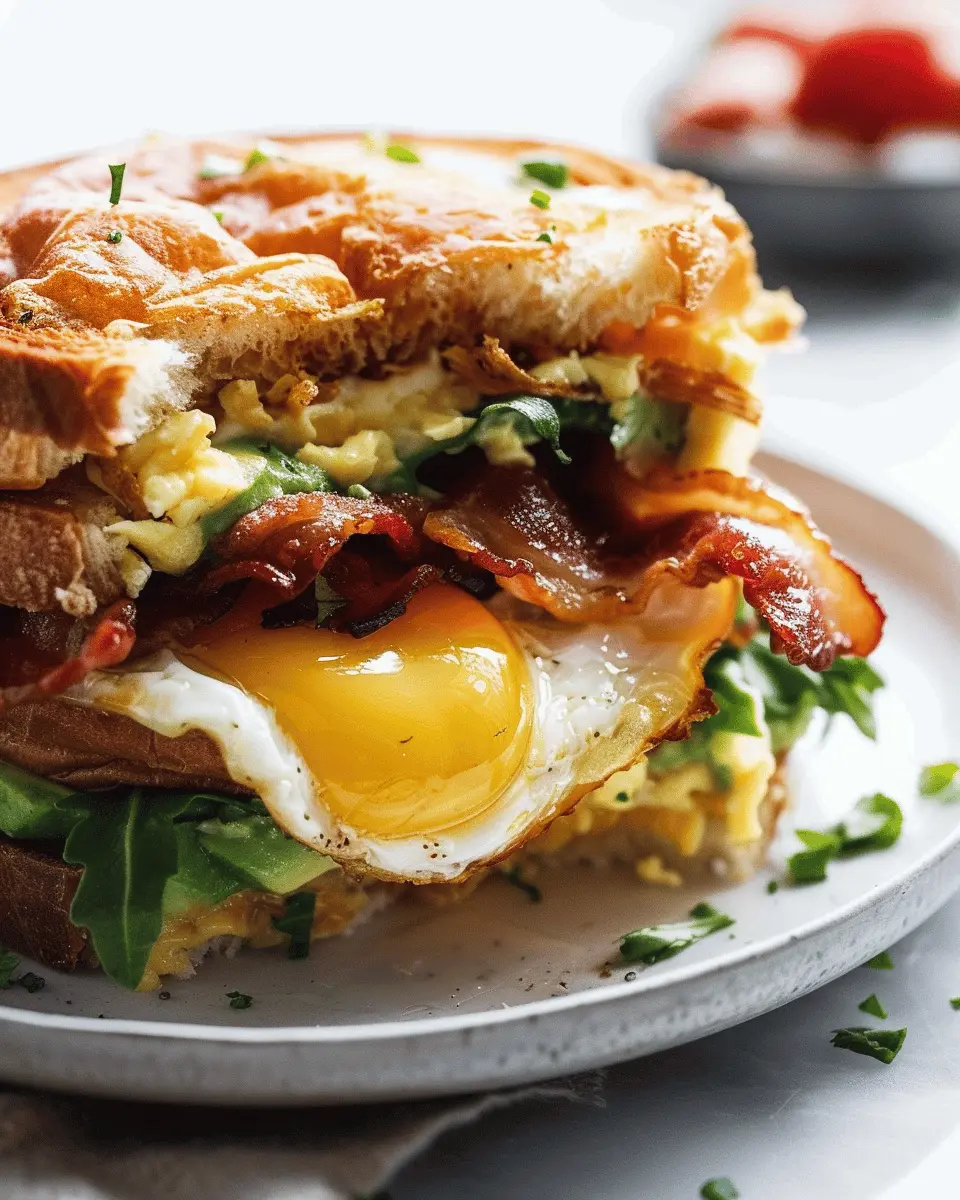 Breakfast Sandwich Delight: Easy Turkey Bacon and Egg Recipe