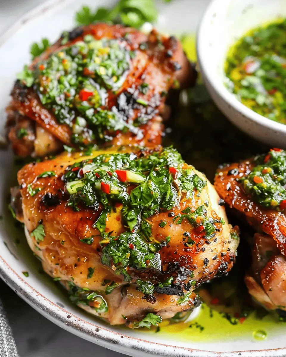 Chimichurri Chicken Thighs: Juicy Flavor for Your Dinner Table
