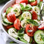 Easy Cucumber Caprese Salad