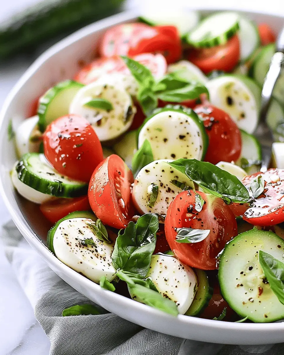 Easy Cucumber Caprese Salad with Turkey Bacon: A Fresh Twist