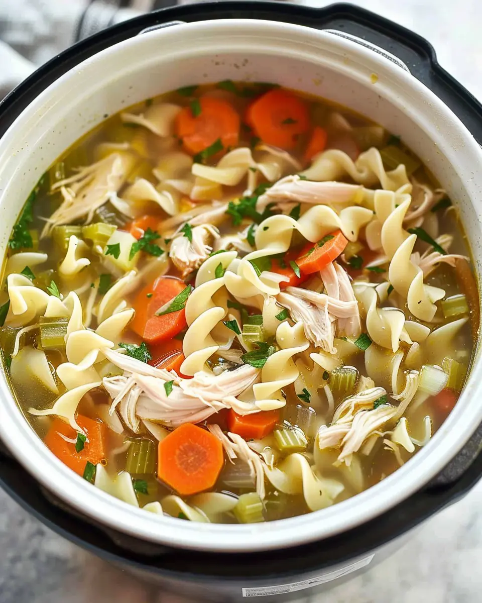 Slow Cooker Chicken Noodle Soup Made Easy for Cozy Nights