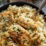 GARLIC PARMESAN CHICKEN AND RICE