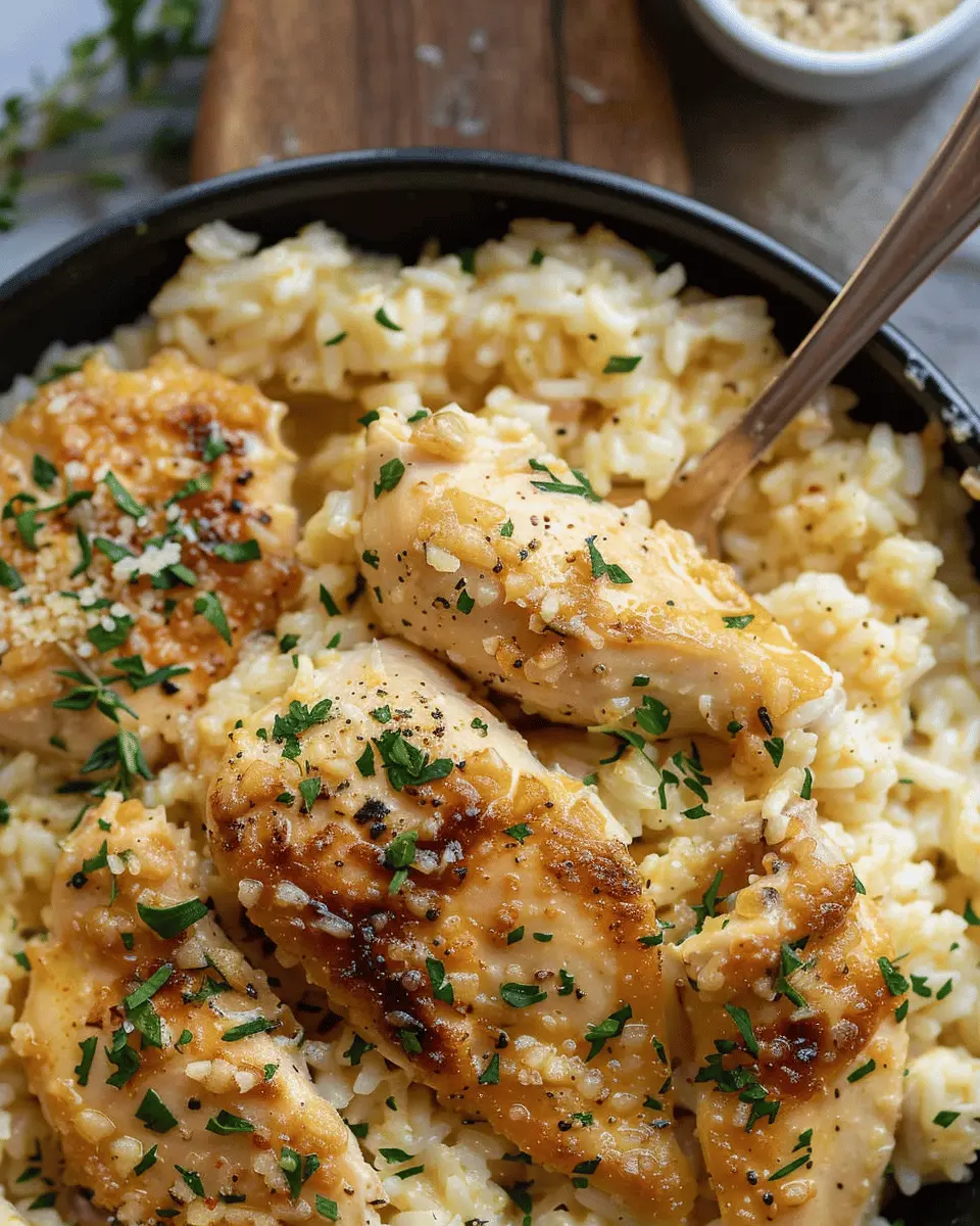 Garlic Parmesan Chicken and Rice: Easy Comfort Food Delight