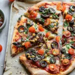 Delicious Vegan Mediterranean Pizza