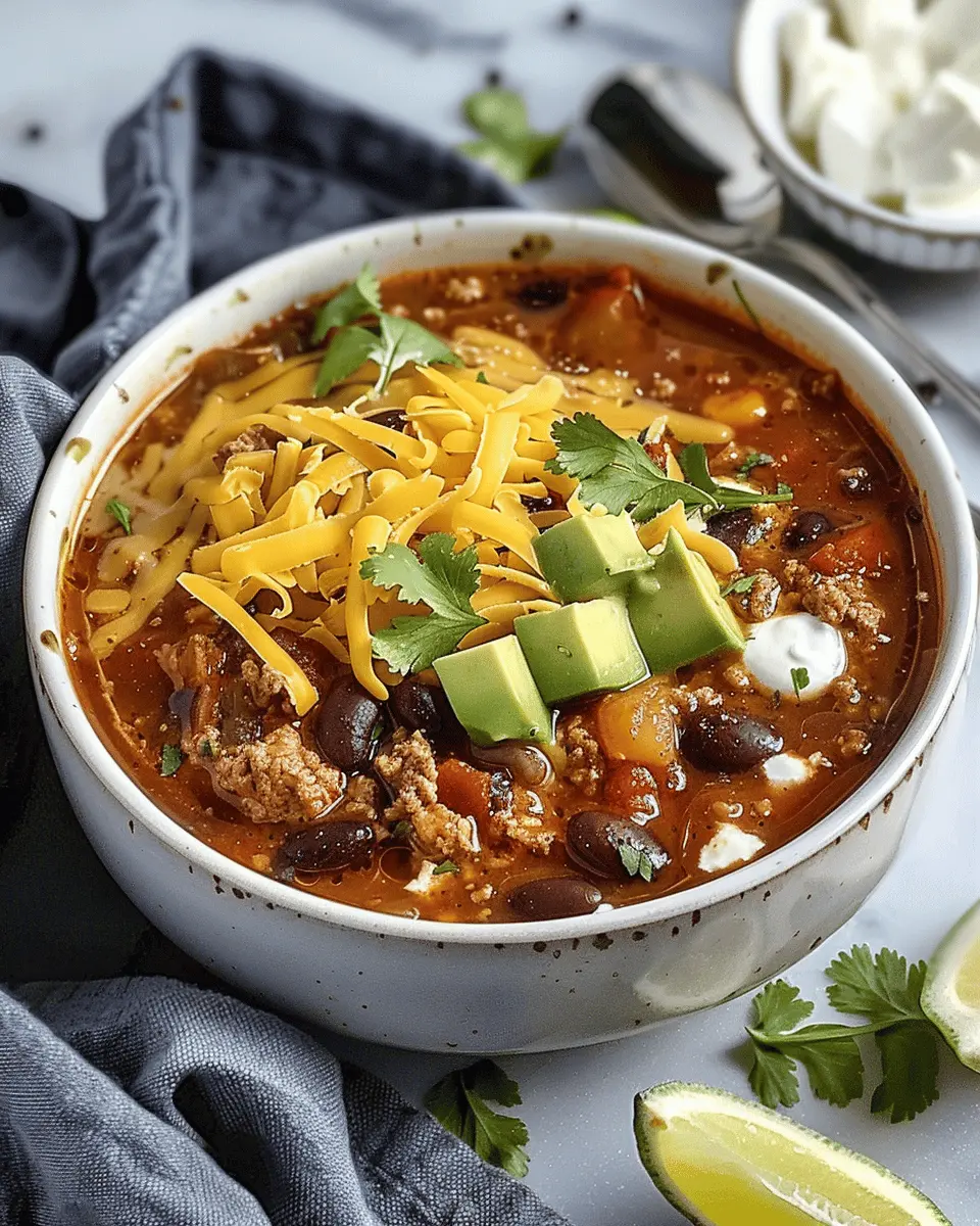Spicy Taco Soup: Easy Recipe with Turkey Bacon and Chicken Ham