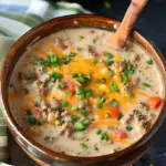 Easy Crockpot Cheeseburger Soup Recipe for Cozy Nights