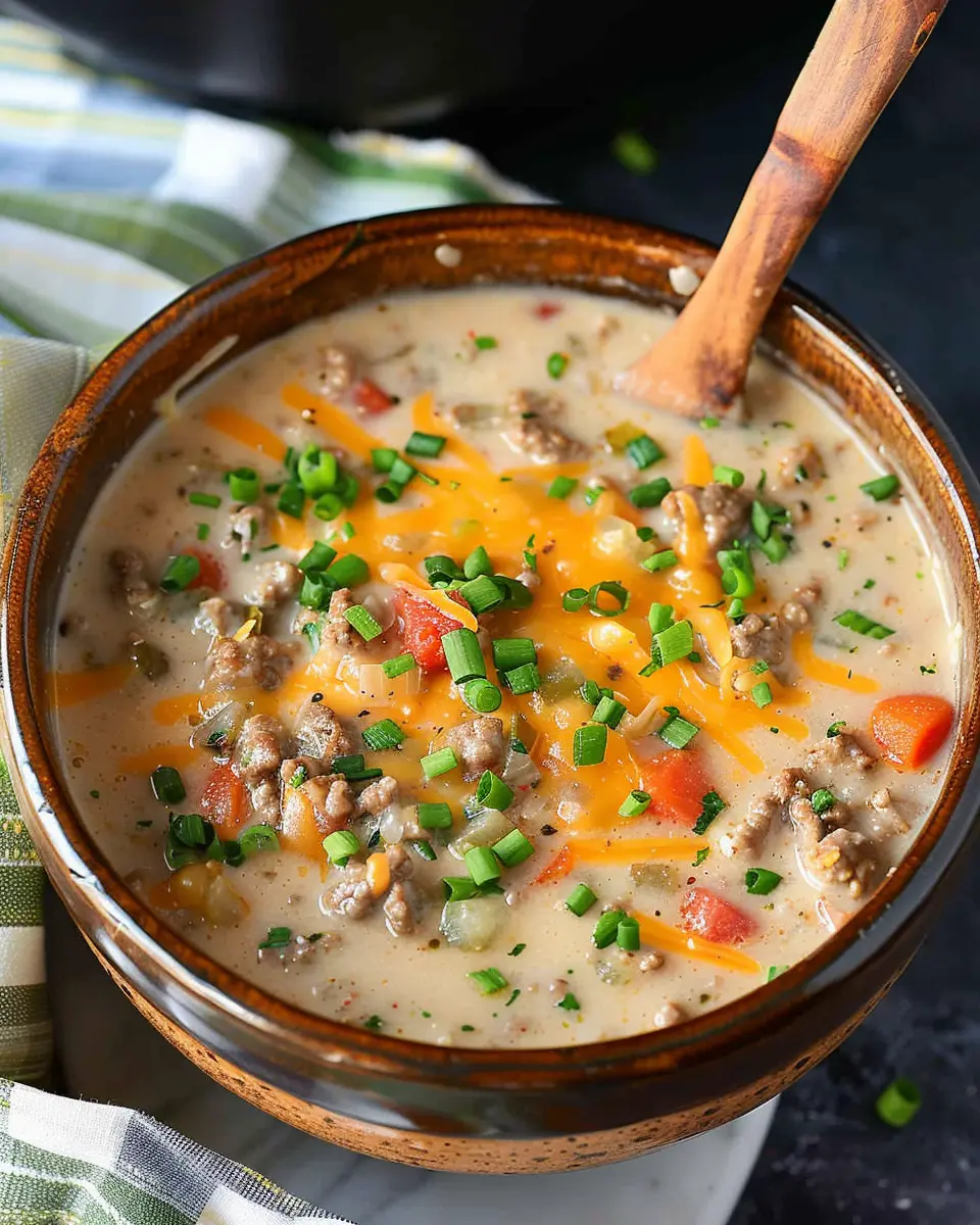 Easy Crockpot Cheeseburger Soup: Cozy Nights Made Delicious