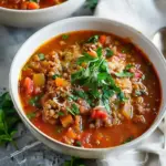 High Protein Stuffed Pepper Soup
