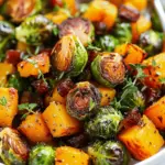 Maple Roasted Brussels Sprouts and Butternut Squash