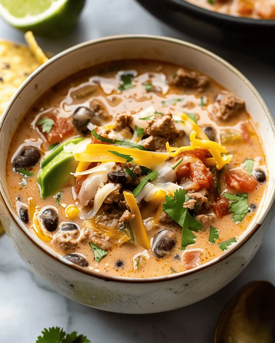 Creamy Taco Soup with Turkey Bacon: A Cozy Comfort Dish