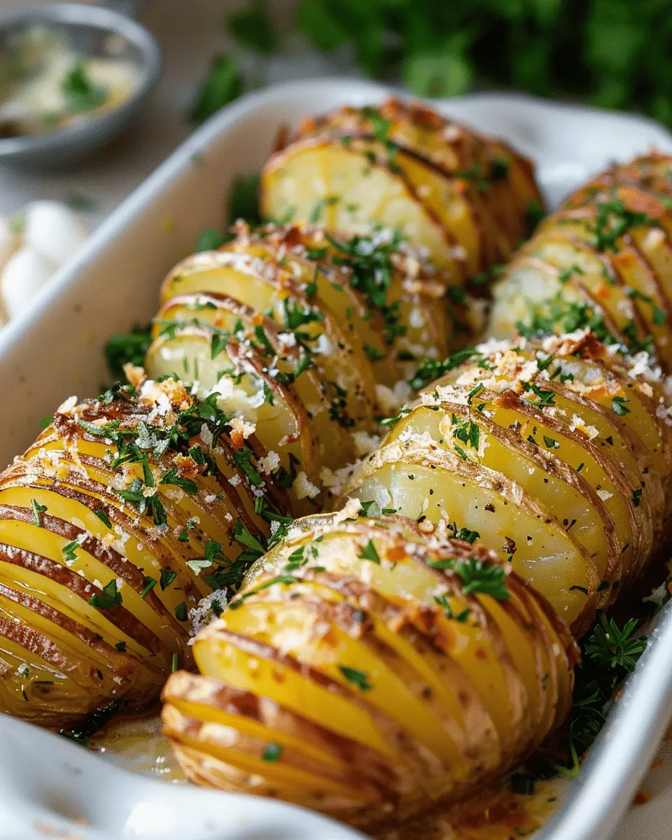 Hasselback Potatoes with Garlic Herb Butter: The Best Comfort Side