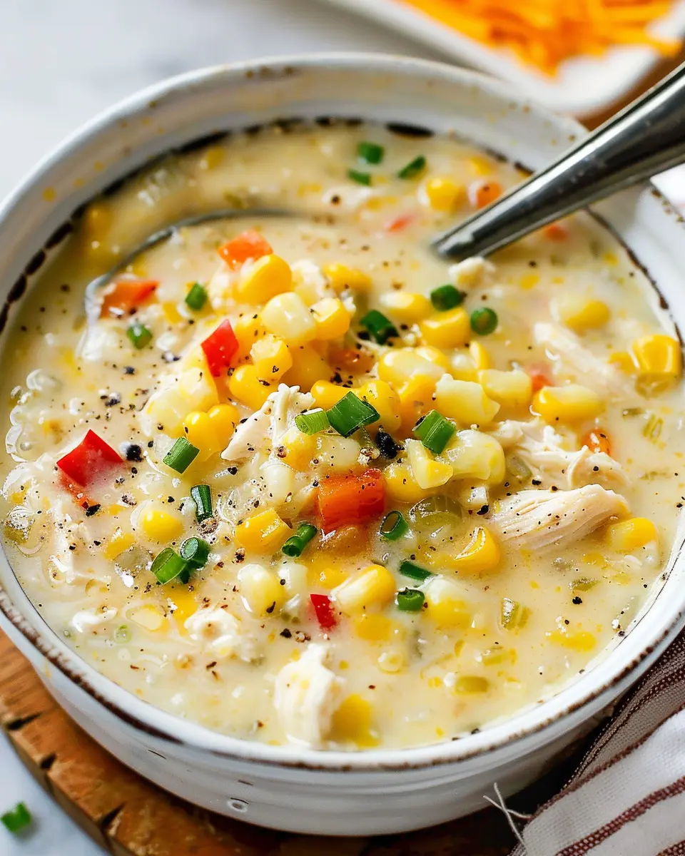 Crockpot Chicken Corn Chowder: Easy Comfort Food with Turkey Bacon