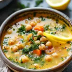 Lemony Greek Chickpea Soup