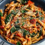 Delicious Spinach Tomato Pasta