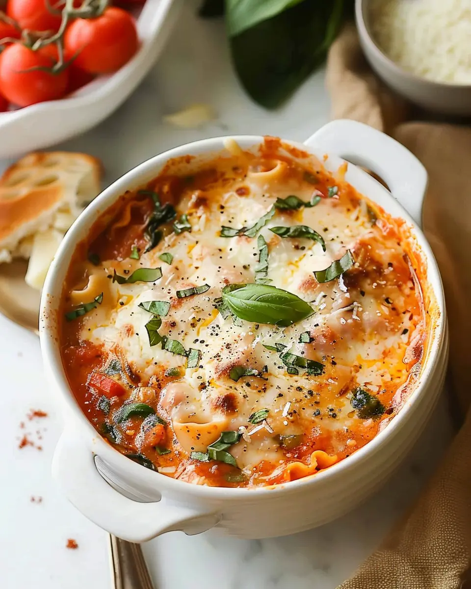 Easy Creamy Lasagna Soup: A Cozy Delight with Turkey Bacon