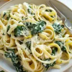 Lemon ricotta pasta with spinach