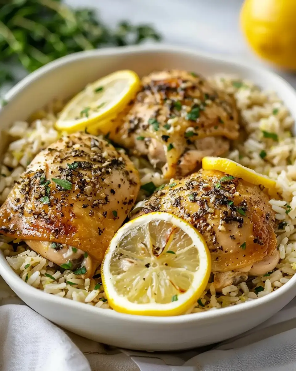 Slow Cooker Lemon Herb Chicken and Rice: Easy Comfort Food Delight