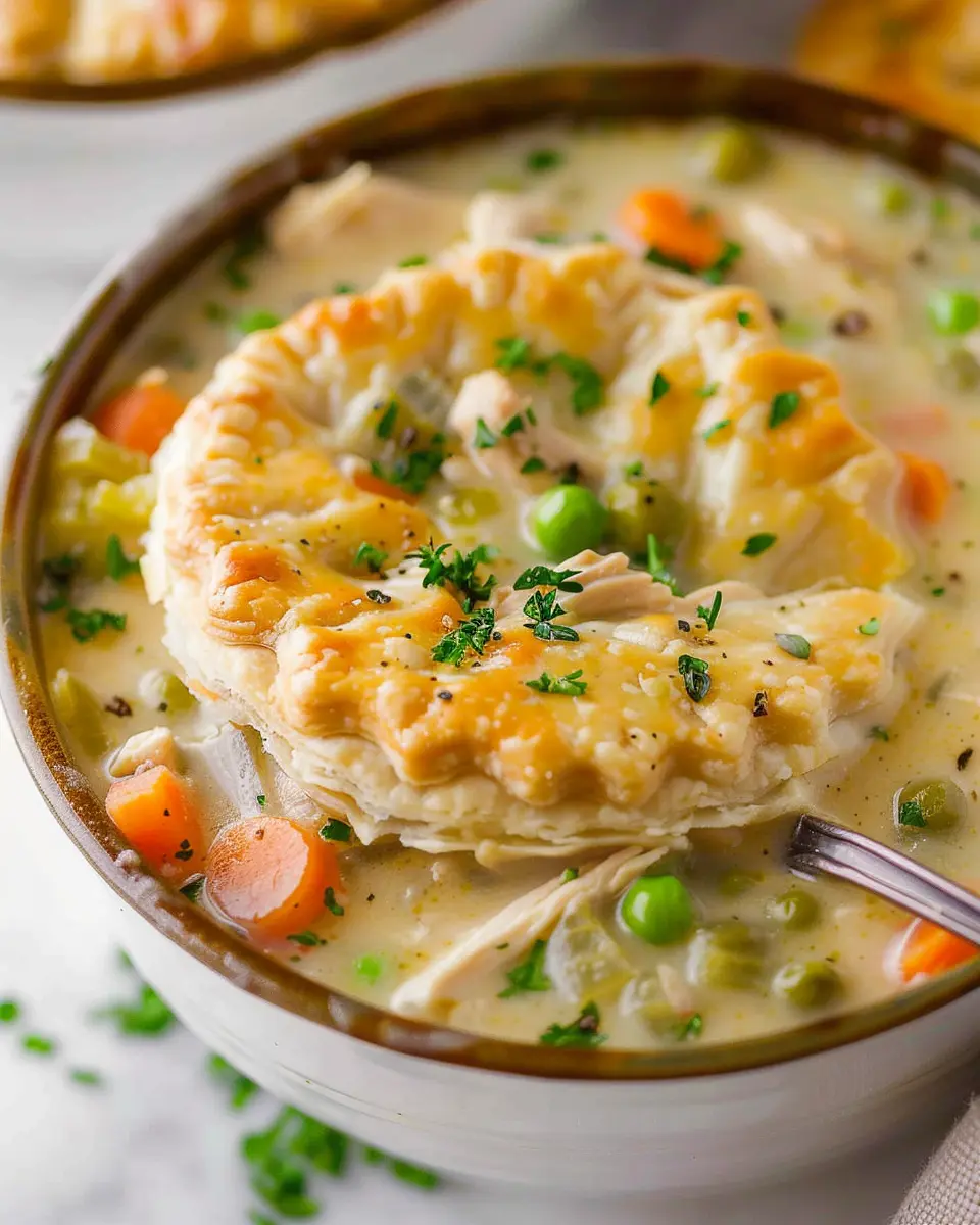 Chicken Pot Pie Soup Recipe: Cozy Comfort with Turkey Bacon